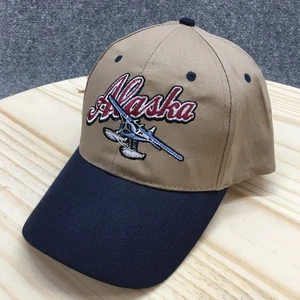 Alaska Baseball Cap Mens Brown One Size Adjustable Curved Brim Embroidered Logo - Picture 1 of 12