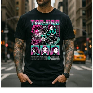 Demon Slayer Anime-Inspired Unisex Garment-Dyed T Shirt, Streetwear,Gift - Picture 1 of 7