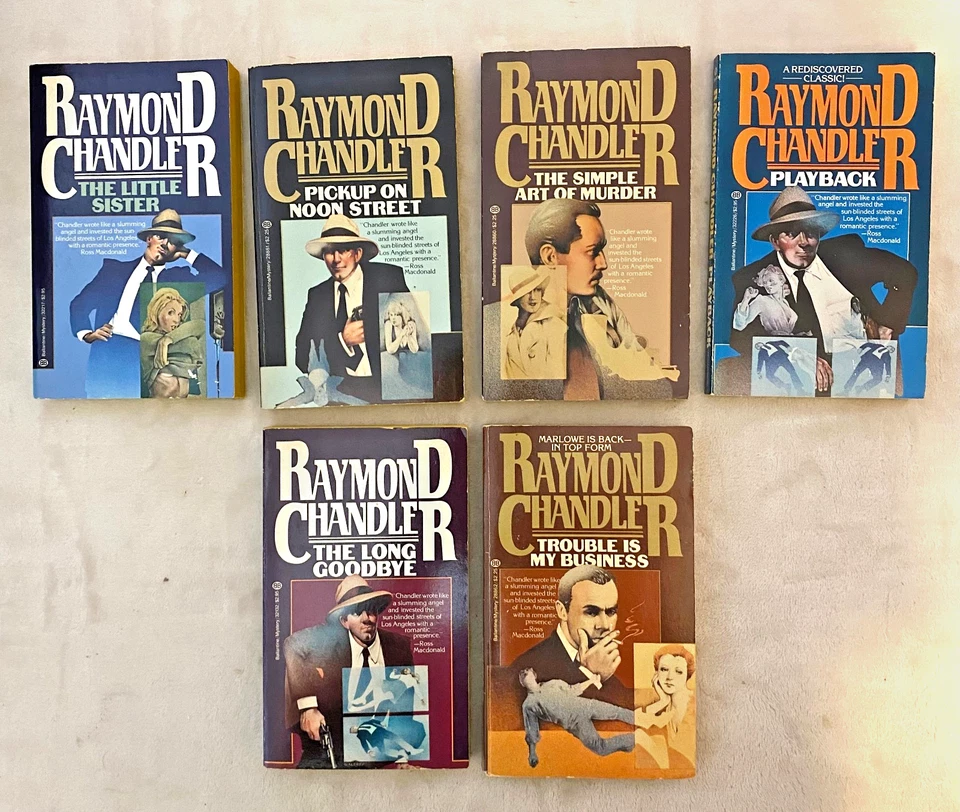 RAYMOND CHANDLER LOT - 6 Ballatine Books Paperbacks Set in Like New Condition - Imagem 1 de 1