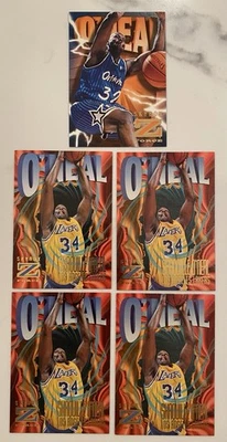 Lot of (5) 1996 1997 Skybox Z-Force Basketball Shaquille O'Neal Shaq Lakers - Image 1 of 2