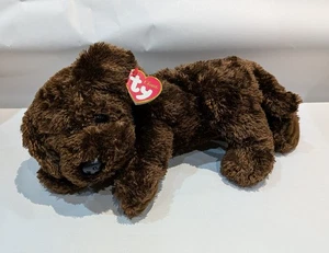 TY Classic - Nuzzle - Cioccolato Marrone Labrador Cane Peluche Morbido Giocattolo 12” 2001 Nuovo - Foto 1 di 7