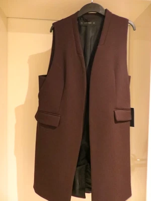 Zara Long-Weste Gr.40/42/ L/XL  burgund-rot neu NP 60€ - Bild 1 von 4