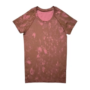 Lululemon Swiftly Tech Short Sleeve Shirt 2.0 Shadow Bloom Roasted Brown Size 6 - Picture 1 of 3