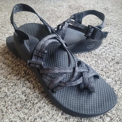 Sandalias Chaco para mujer 9 ZX/2 Cloud con tiras planas JCH108002 gris negro Foto 1 de 4