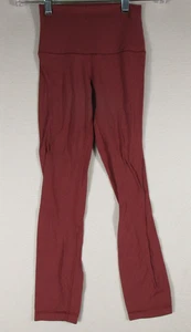 Lululemon Damen High Rise Leggings Skinny Leg Elastischer Bund Größe 0 Rot - Bild 1 von 7