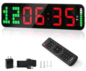 Temporizador de Gimnasio - Reloj de Gimnasio Digital Grande Pared con Barra de Progreso de Tiempo de Intervalo, Co... - Imagen 1 de 6