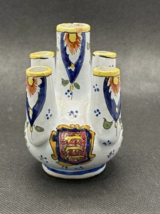 Desvres Faience Bouquetière Tulipiere Base Tulipán Flor Soporte Antiguo - Imagen 1 de 10