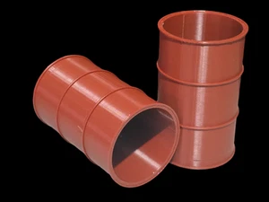 Oil Drums Barrel Empty 200L 55 Gallon 1:12 Scale 1 inch Red Oxide Garden Railway - Picture 1 of 4