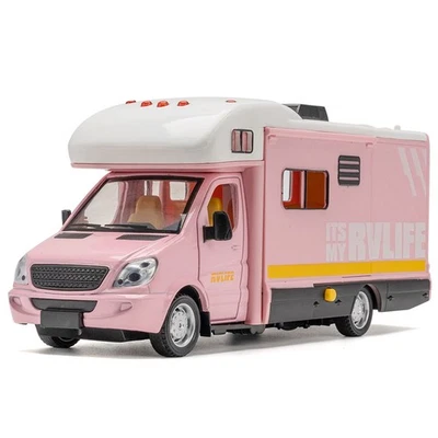 1:32 Wohnmobile Spielzeug Modellauto Die Cast Spielzeug fur Kinder Sammlung Rosa - Bild 1 von 4