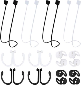 4 Paia Cavo Auricolare, 4 Paia Ganci Auricolari Anti-Persi, 4 Paia Auricolari in - Foto 1 di 12