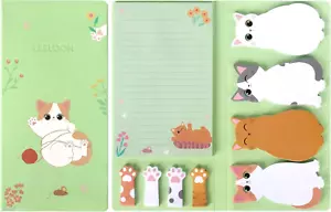 Cat Sticky Notes Set, 360 Sheets Cute Cartoon Animal Cat Self-Stick Notes Pads C - Picture 1 of 7