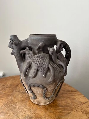 A mid 20th Century Studio Pottery jug, copy of the Scarborough Ware Knights Jug - Image 1 of 4