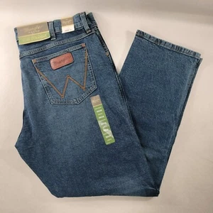 Neu mit Etikett Wrangler Retro Slim Straight Cowboy Western Workwear blau Denim Jeans Herren - Bild 1 von 6