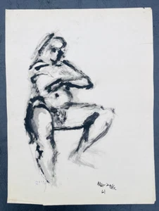American Jazz Musician Civil Rights Activist Artist Marzette Watts Drawing. 1961 - Picture 1 of 13