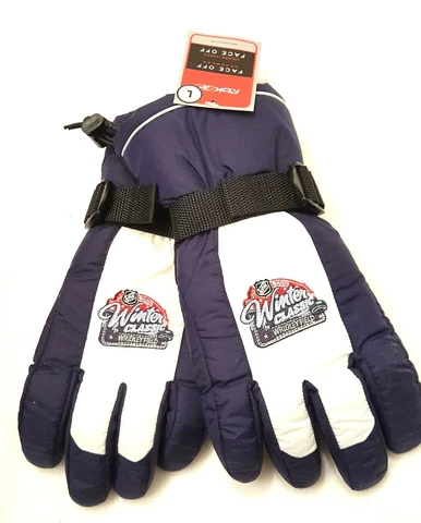 CHICAGO BLACKHAWKS GLOVES NYLON INSULATED WINTER NHL WINTER CLASSIC SIZE L NWT Cover
