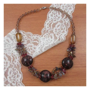 18" Agate Natural Stone Necklace Pentant Gemstone Quartz Boho Yoga Xmas Gift 168 - Picture 1 of 1