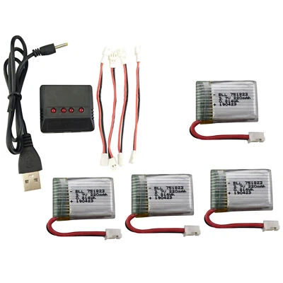 Batería Lipo 3.7V 220mAh para HS210 E010 NH010 T36 / JJRC H36 RC Drone Cuadricóptero Foto 1 de 4