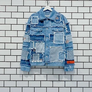 CHAQUETA DE CAMIONERO HERON PRESTON PATCHWORK AZUL ÚLTIMA TALLA L AGOTADA - Imagen 1 de 13