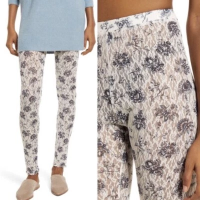 Free People Intimately NWT Ivory Combo Layered In Lace Leggings Womens Size S - Image 1 of 2