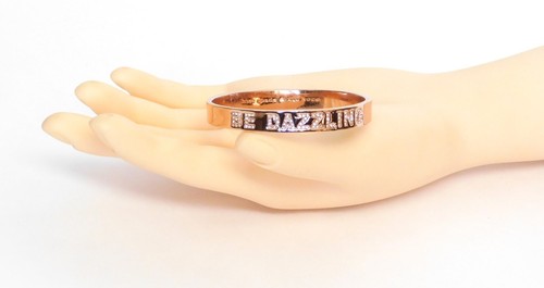Bracciale Kate Spade New York tono oro rosa "Be Dazzling" cristallo pavè