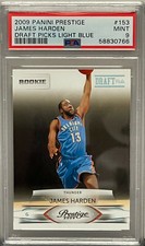2009-10 Panini Prestige JAMES HARDEN Draft Picks Light Blue # /999 RC PSA 9 MINT