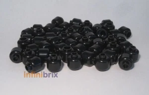 50x Lego Plain Black Minifigure Heads for Ringwraith, Stormtrooper NEW 362626 - Picture 1 of 1