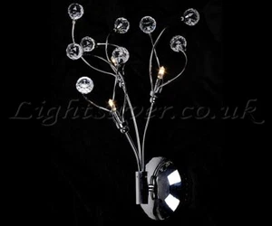 ELEGANT GENUINE CRYSTAL CHROME WALL LIGHTS 3 LIGHT TRIPLE END OF LINE TO CLEAR! - Picture 1 of 1