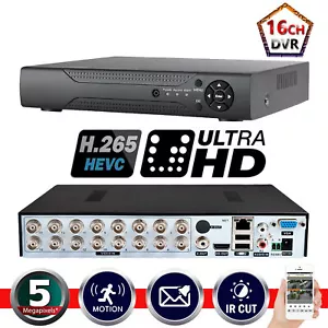 16 Channel CCTV 5MP Video Recorder Ultra HD 1920P DVR AHD TVI Motion VGA HDMI UK - Picture 1 of 9