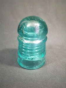 Two Glass Vintage Insulators For The Price Of One Turquoise - Picture 1 of 12