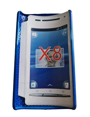 Sony Ericsson Xperia X8 Azul Plástico Estuche Rígido Foto 1 de 2