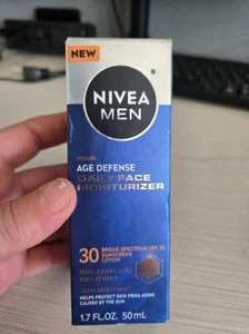 Nivea Men Age Defense Daily Face Moisturizer w/SPF 30 =1.7 fl oz NEW BOX DAMAGE - Picture 1 of 6