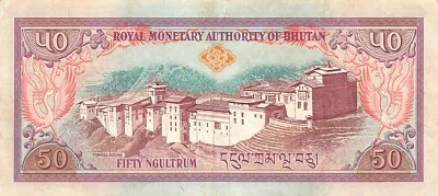 Bhutan  50  Ngultrum  ND. 2000  Series  F/4  Circulated Banknote AM - Image 1 of 2