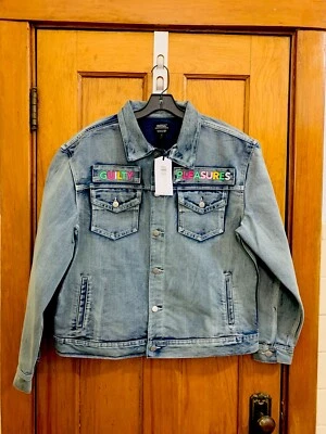 WeSC Guilty Pleasures trucker unisex denim jacket NWT at men’s sz M women’s sz L - Image 1 of 4
