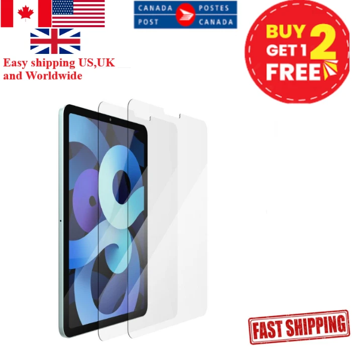 TEMPERED GLASS SCREEN PROTECTOR FOR APPLE IPAD AIR 1 2 3 10.5''/  4 5 11'' - Image 1 of 4