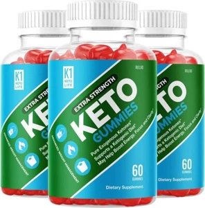 Rillvo (3 Pack) K1 Keto Life Gummies K1 Keto ACV Gummies (180 Gummies) - Picture 1 of 3