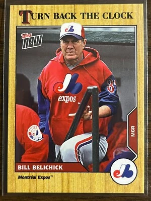2023 Topps Now Turn Back Clock NFL #BB1 Bill Belichick Montreal Expos Patriots - Image 1 of 2
