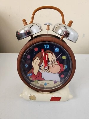 Walt Disney World Parques Auténtico GRUMPOSO 7 Enanos Blancanieves Reloj Despertador Piezas Foto 1 de 4