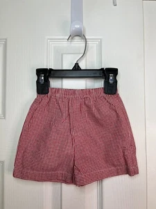 BEEHAVE Baby Boy’s Red Gingham Pull-On Elastic Waist Shorts 100% Cotton Size 6M - Picture 1 of 5