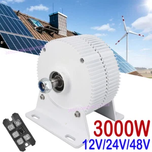 3000W Gearless Permanentmagnetgenerator 12V/24V/48V Laderegler 650RPM Alternator - Bild 1 von 21