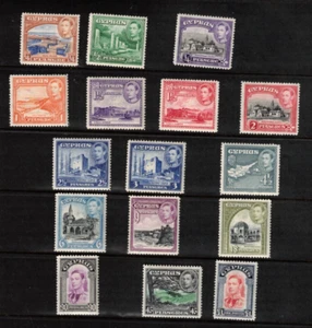 CYPRUS 1938/43 SG151/63 MINT UNHINGED set of 16 - Picture 1 of 2
