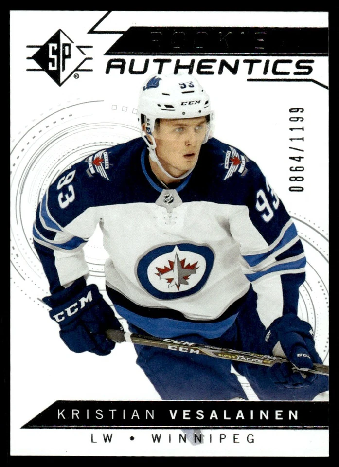 2018-19 SP Kristian Vesalainen Rookie 0864/1199 Winnipeg Jets #127 - Image 1 of 2
