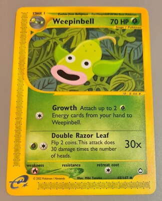 Weepinbell # 65/147 (Ultrigaria) Uncommon Aquapolis 2003 Pokemon EN Mint Vintage - Bild 1 von 3