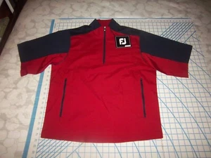MENS SMALL FOOTJOY RED/BLUE SS WIND SHIRT - NWT - Picture 1 of 4