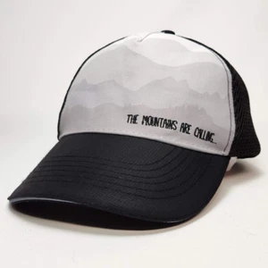 Headsweats Snapback Hat Gray Black Adjustable Cap Mountains are Calling Mesh - Picture 1 of 9