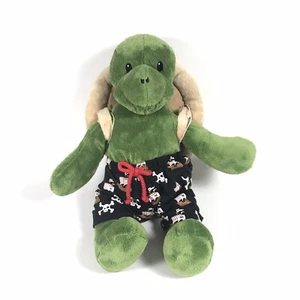 Build A Bear Turtle Tortise Backpack Shell Pirate shorts pants 15" Green plush - Picture 1 of 12