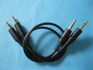 5 pcs Gold Plated 3.5mm Stereo Plug Male to Male Audio Cable 0.5m Long - Picture 1 of 3