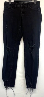 YMI Jeans - Juniors Size 5 - Black - WannaBettaButt? Raw Hem Distressed (4457) - Image 1 of 4