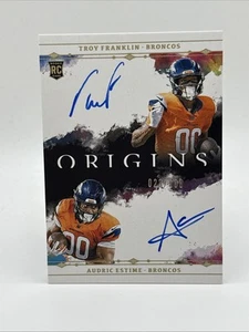 2024 Panini Origins #DA-9 Troy Franklin / Audric Estime Dual Rookie Auto Broncos - Picture 1 of 2