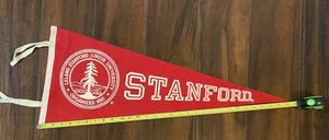 VINTAGE STANFORD UNIVERSITY FELT PENNANT 30X11" NCAA RED/WHITE - Picture 1 of 4
