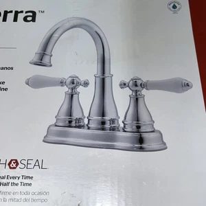 Pfister Sonterra Juego Central Grifo Lavabo 4" Manijas Porcelana Cromo Pulido - Imagen 1 de 10